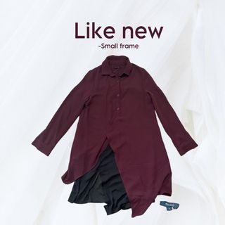 Maroon Asymmetrical Dress