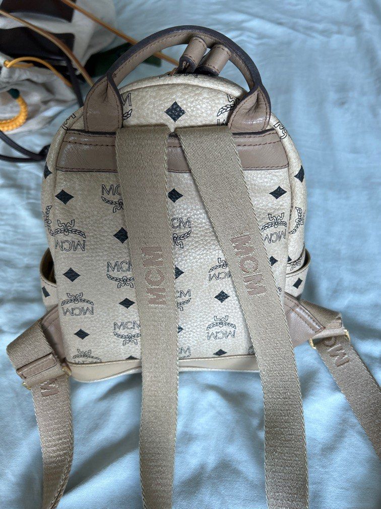Mcm top backpack strap