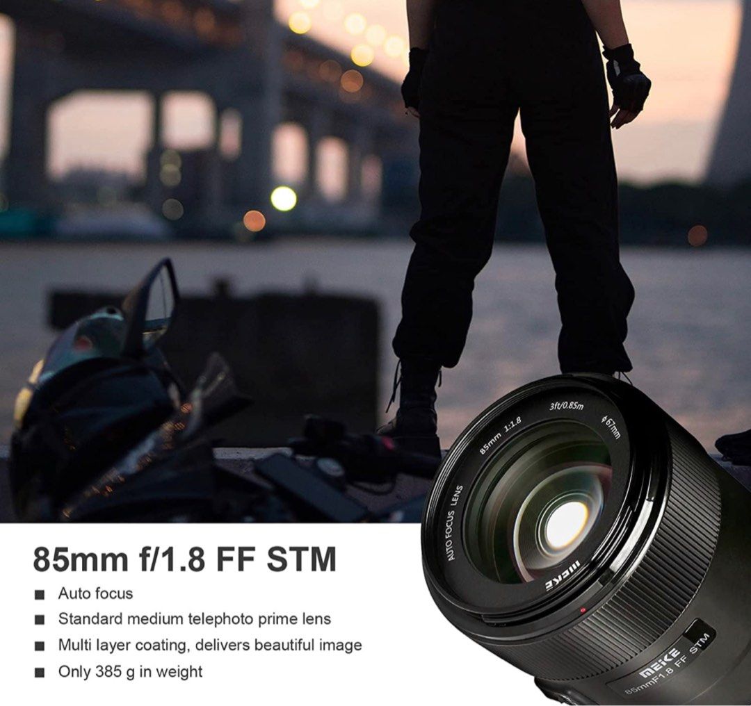 Meike 85mm F1.8 Auto Focus STM Full Frame Lens for E/R Mount ...