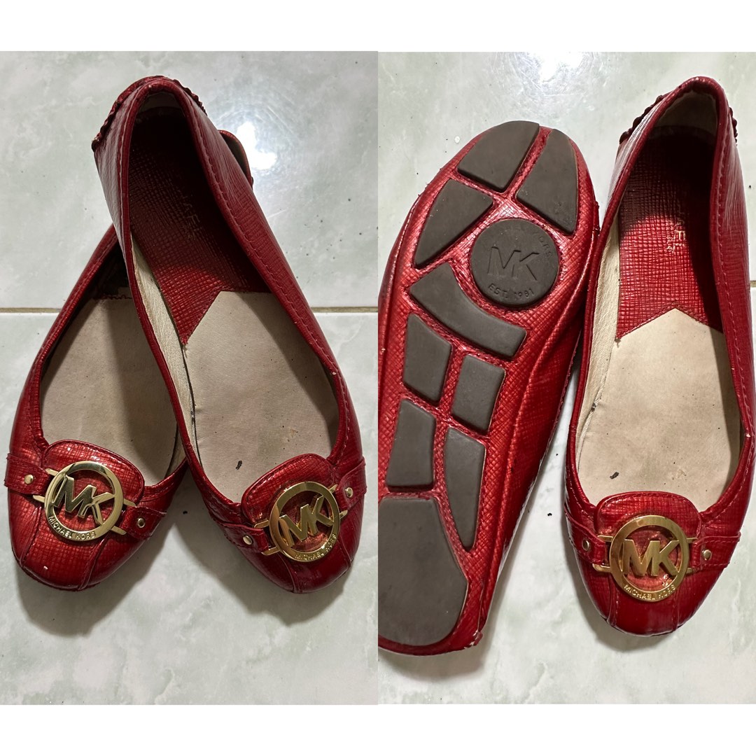 Michael kors red flats sale