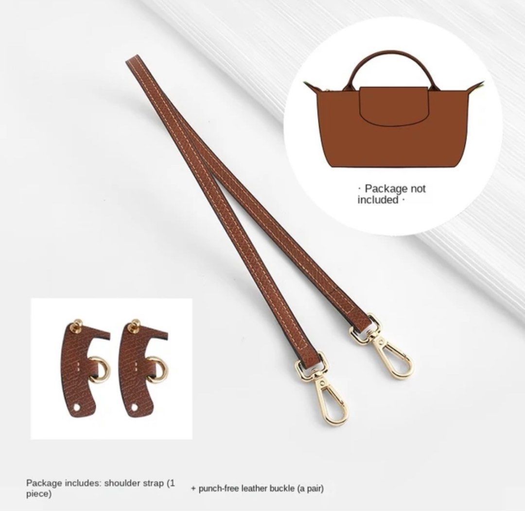 Bag Shoulder Strap For Longchamp Short Handle Bag Free Punching