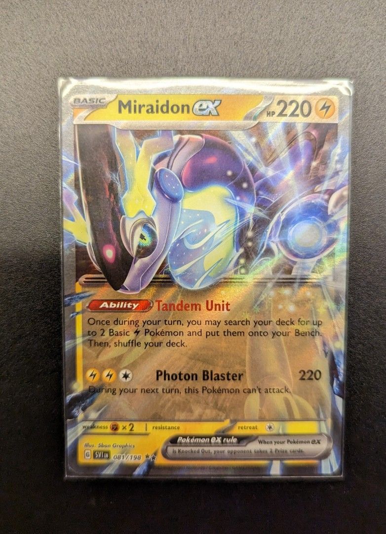 Miraidon ex Gold SR Pokemon Scarlet/Violet 253/198 ENGLISH NM/Mint