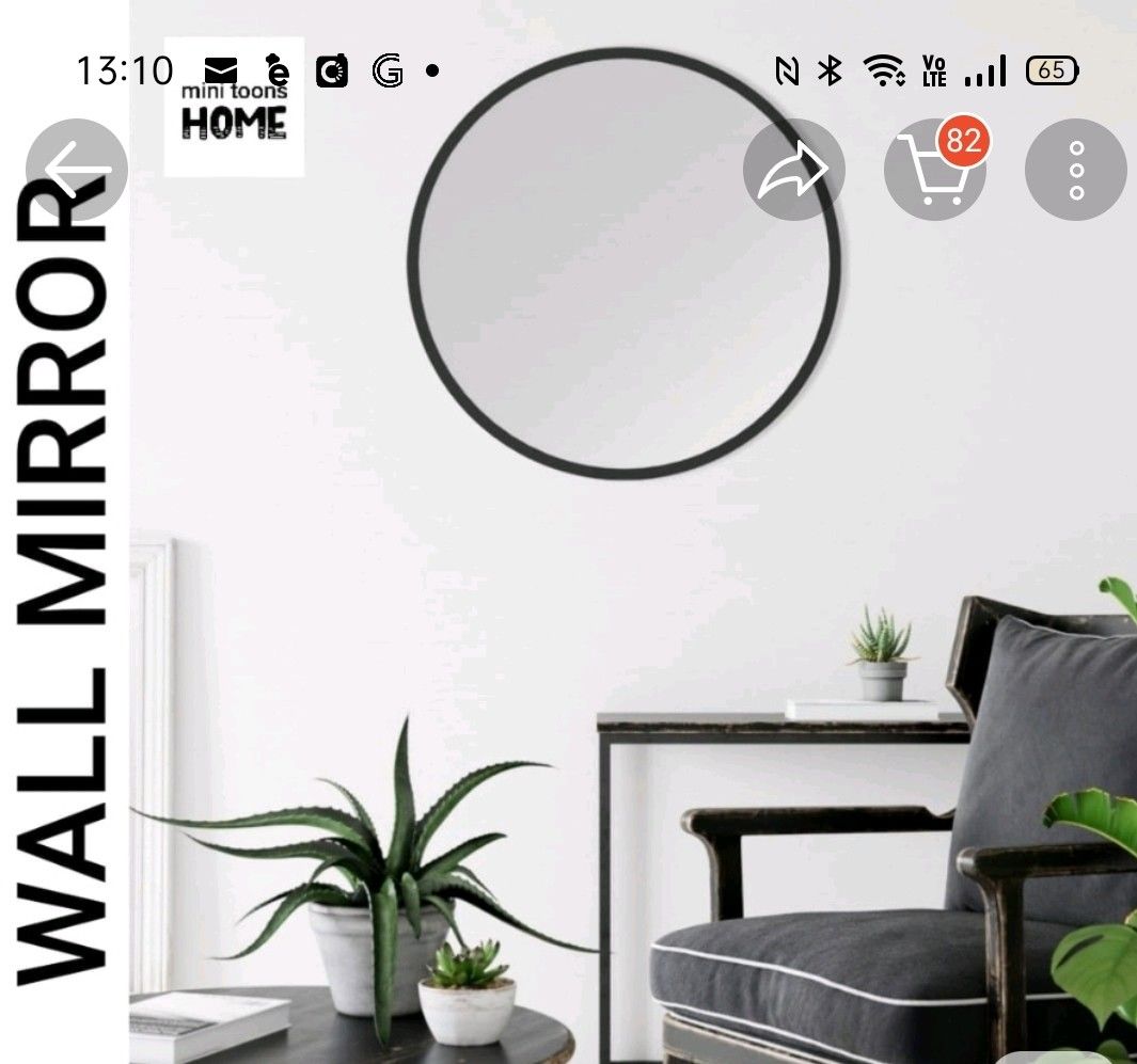 Mirrors round black, Furniture  Home Living, Home Decor, Mirrors on  Carousell