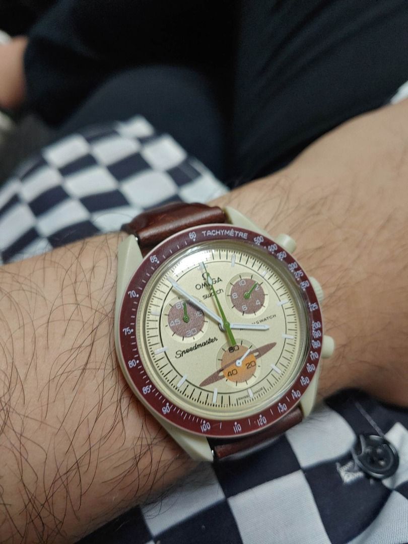 Moonswatch Mission to Saturn (Category: Luxury Watches) located in Manila. Submitted by young.sandwich (Listing ID 1224540591, Image 1). Description: For Pre-Order (4 - 7 days) 500php DP only With OG Strap Will include leather strap!.