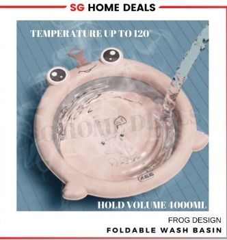 Multipurpose Frog Design Foldable Round Wash Basin/ Portable ...