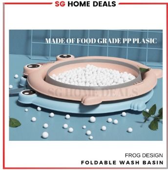 Multipurpose Frog Design Foldable Round Wash Basin/ Portable ...