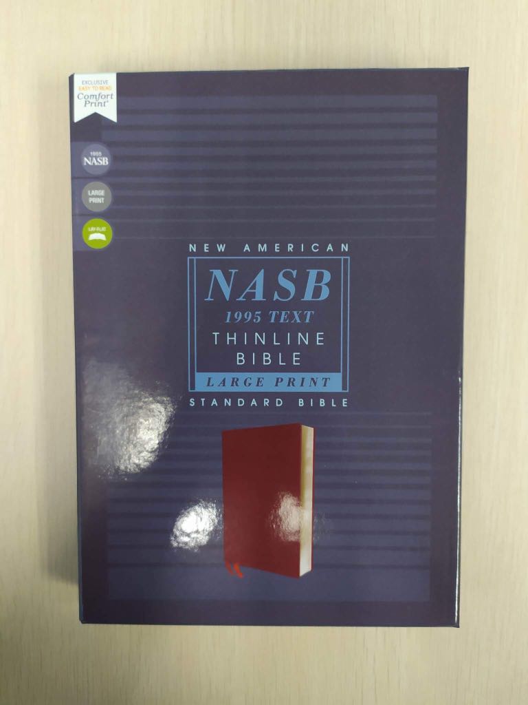 NASB 1995 Text Large Print Thinline Bible (BondedLeather,Burgundy) on ...