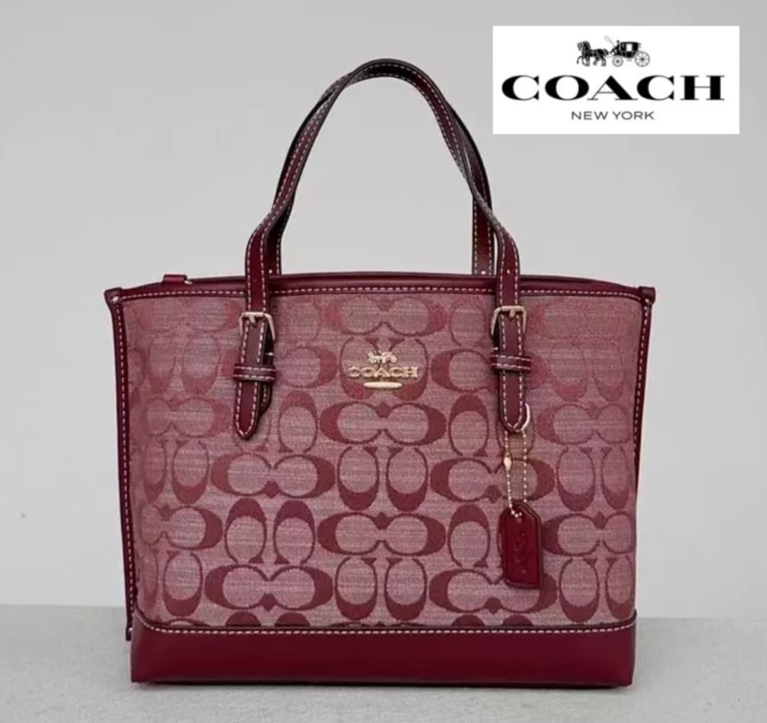 Coach maroon tote sales