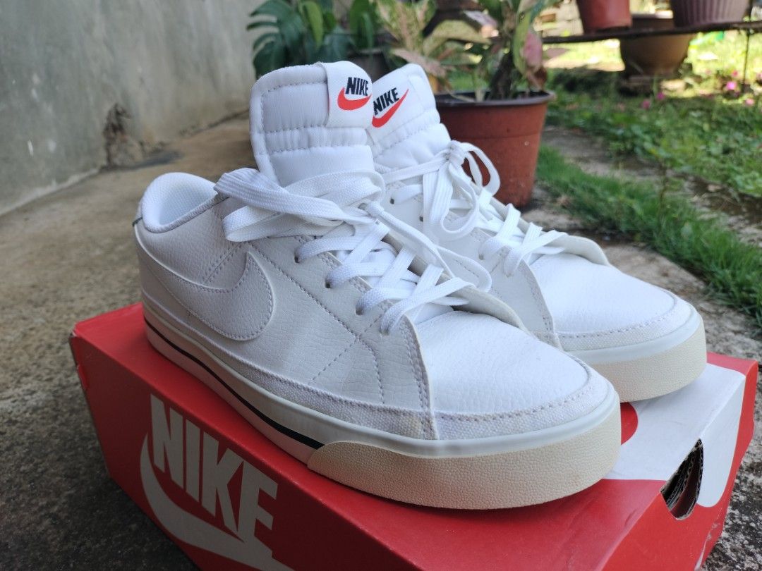 Nike court royale triple white best sale