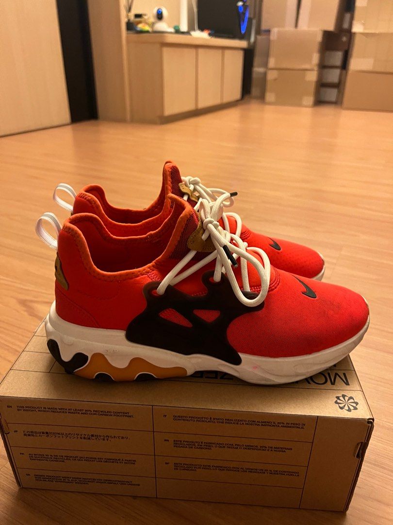 mens nike react red