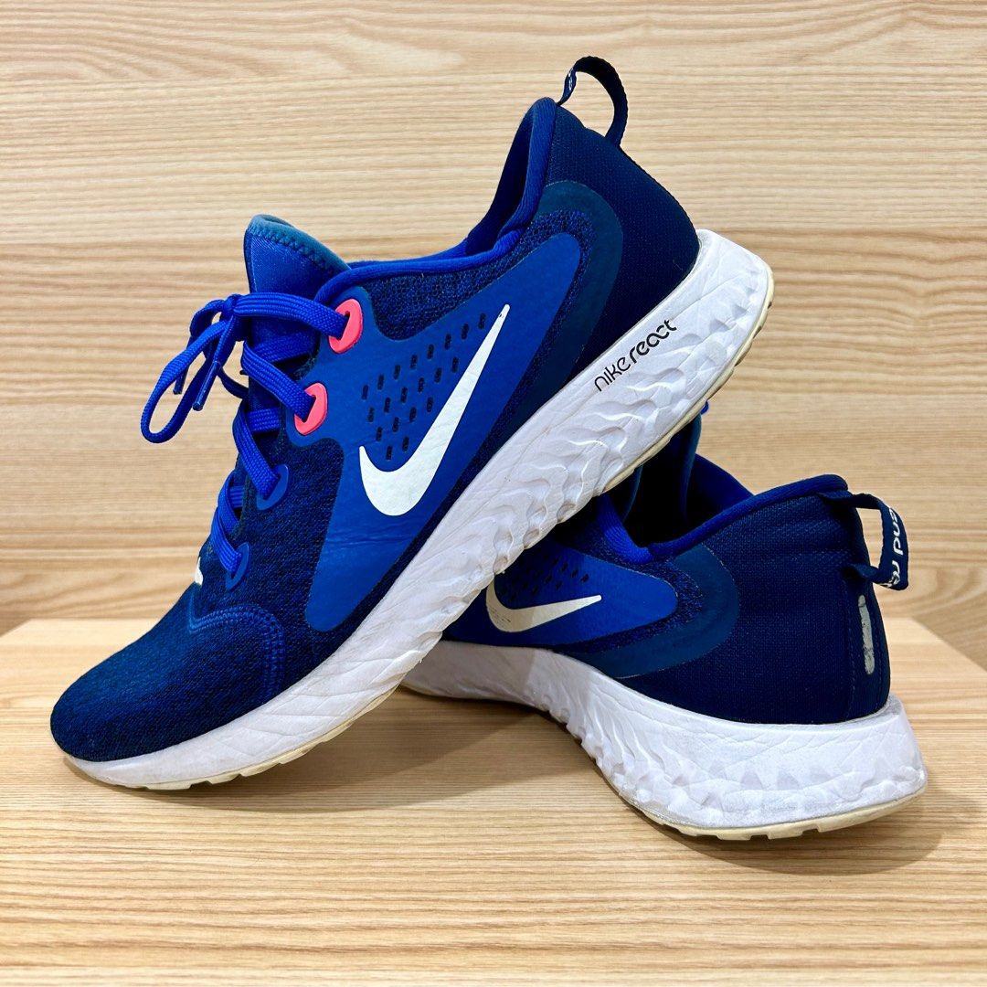 Nike React Sport Shoes Blue White UK 7