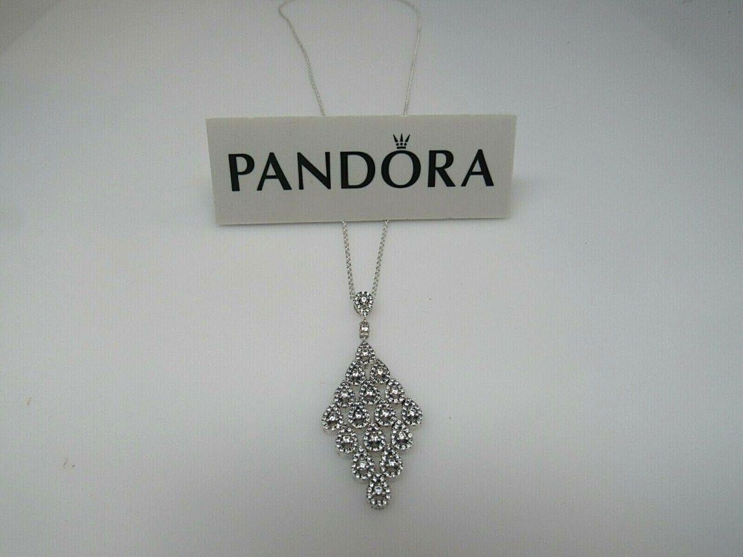 Pandora Authentic Cascading Glamour Necklace and Pendant