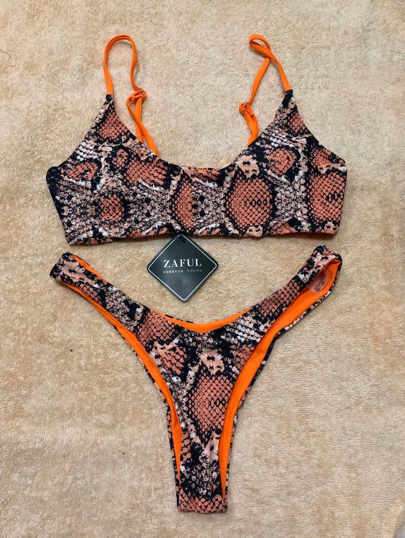 Papaya Orange Swimsuit, Women's Fashion, Swimwear, Bikinis & Swimsuits