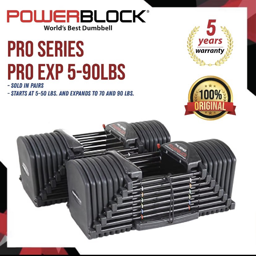 PowerBlock Pro Series EXP Adjustable Dumbbells, Sports Equipment