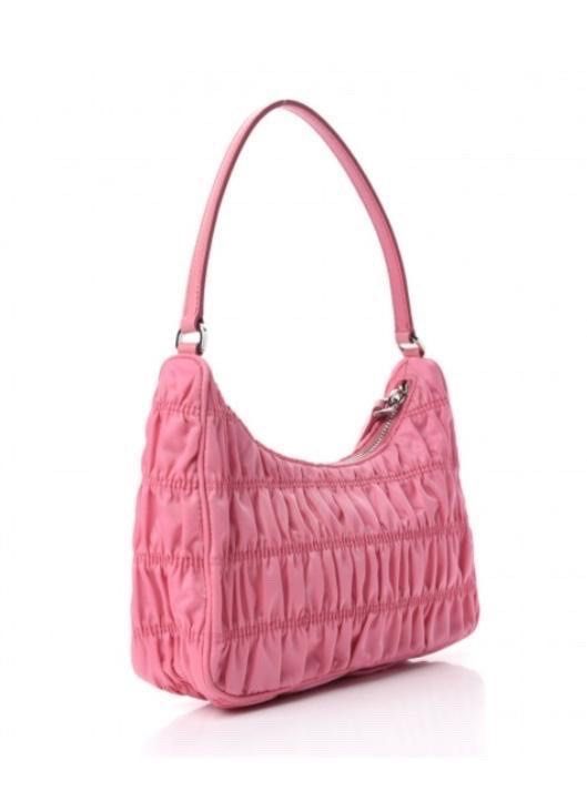 Prada Nylon Gaufre Shoulder Bag in Begonia Pink, Luxury, Bags & Wallets