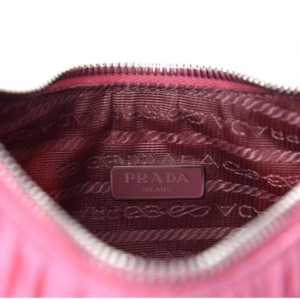 Prada Nylon Gaufre Shoulder Bag in Begonia Pink, Luxury, Bags & Wallets