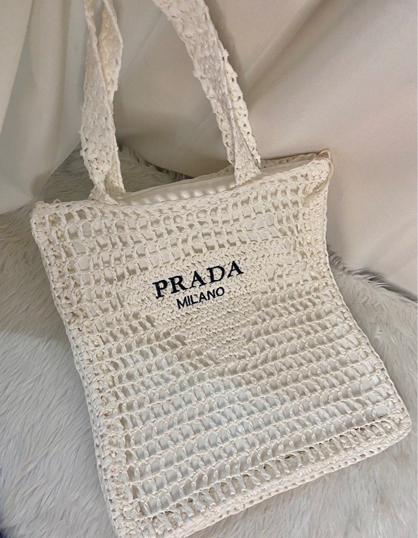 Prada raffia white bag on hand japan (Category: Luxury Bags & Wallets) located in Angeles City. Submitted by lux.finds (Listing ID 1224719530, Image 3). Description: Diclaimer: we are not affiliated with the brand stated in this post, no infringement intended. All copyrights are reserved to its brandowners ..