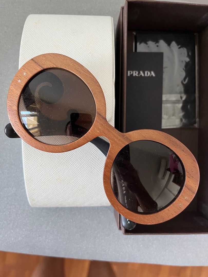 Prada wooden sunglasses discount