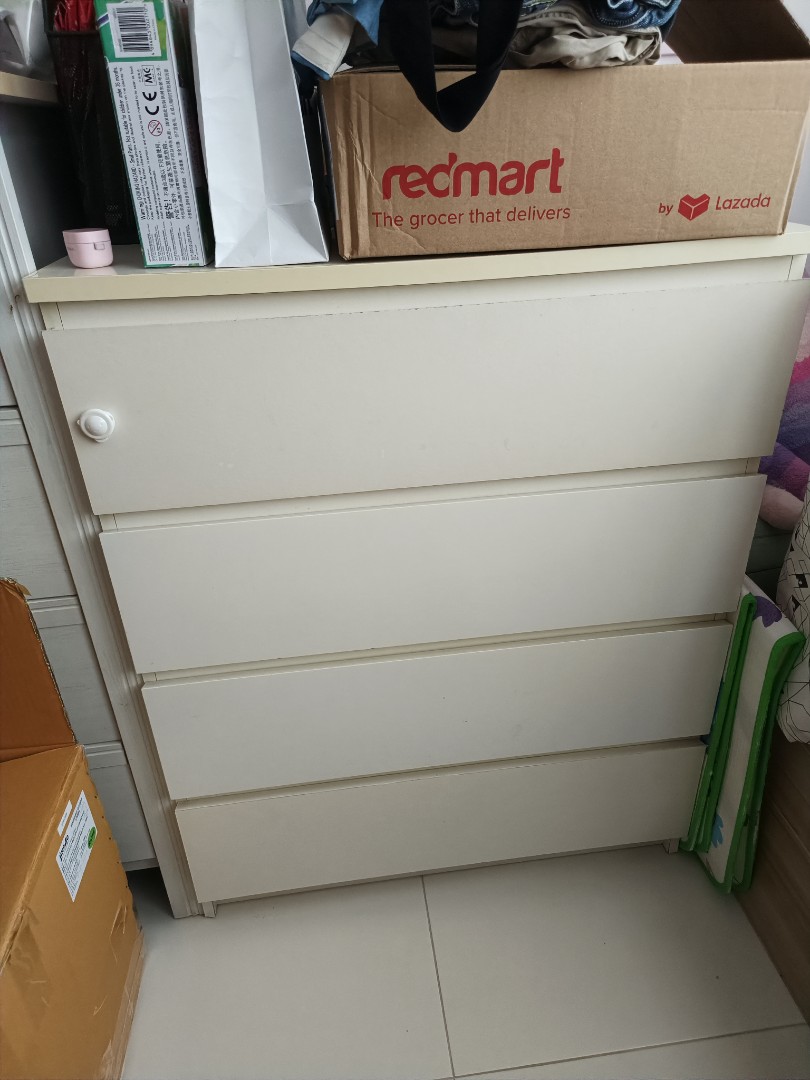 Preloved Ikea 4 Chest Of Drawers, Furniture & Home Living, Furniture ...