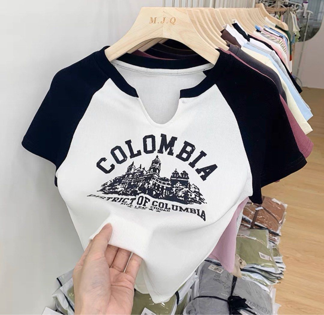 Crop Top Donna Y2K Verde Stampa Grafica - Girocollo Manica Corta, Vestibilità Casual Per Ragazze, Taglie S/M/L