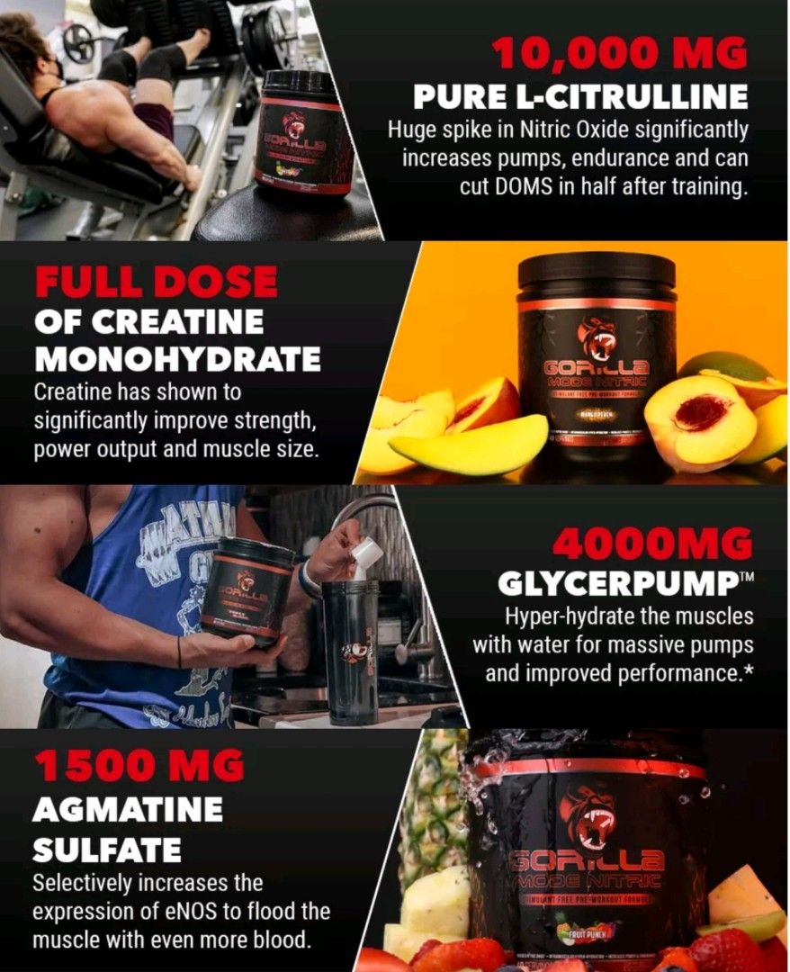 [READY STOCKS] Gorilla Mind Preworkout Mode/Nitric/Energy/Liquid