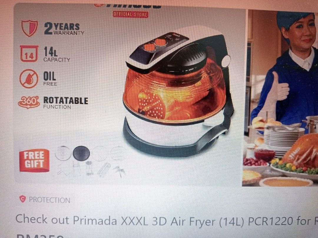 Primada 3D Air Fryer 14 L PCR 1220