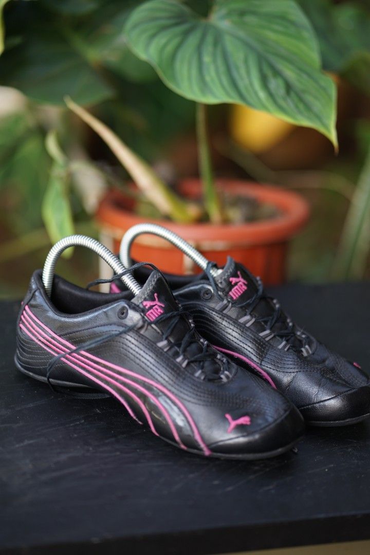 Puma Soleil V2 Womens 8.5 Black Pink Casual Shoes Sneakers