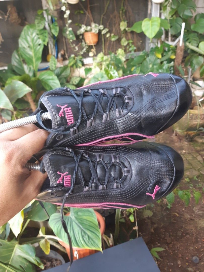 Puma Soleil V2 Womens 8.5 Black Pink Casual Shoes Sneakers Fesyen