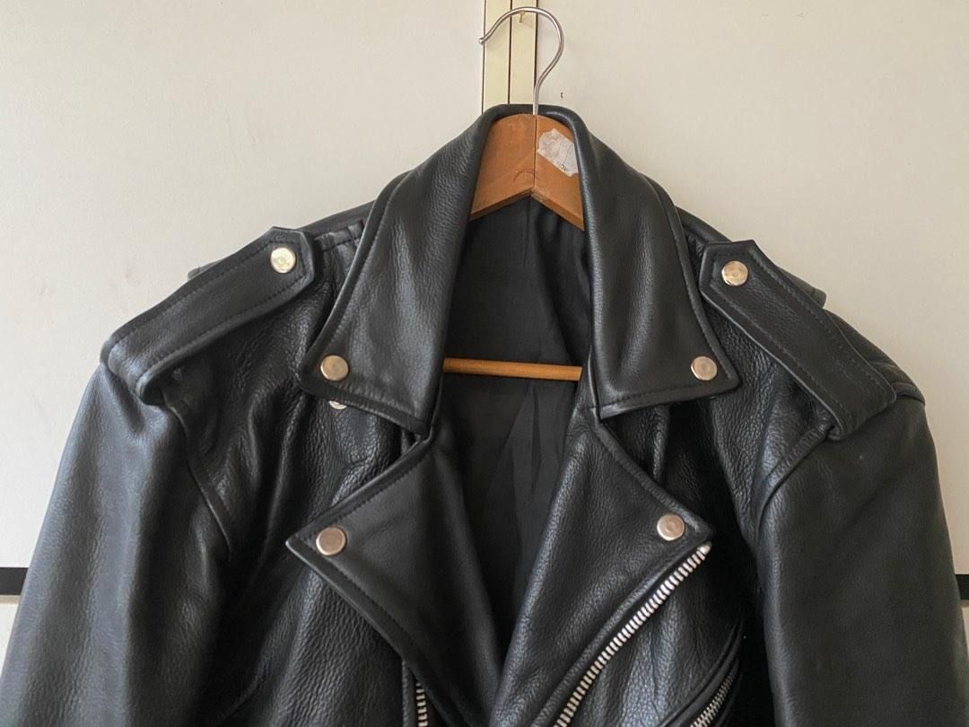 RAYA VINTAGE PUNK ROCK GENIUNE LEATHER JACKET ZIP YKK Men s