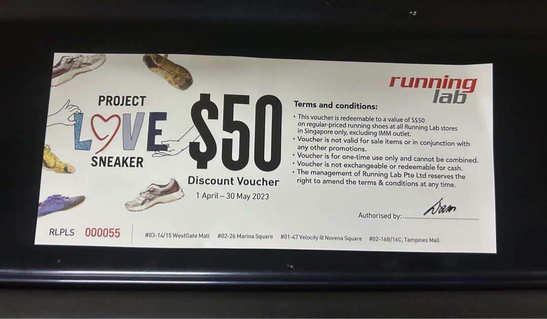 Running lab $50 voucher hot sale