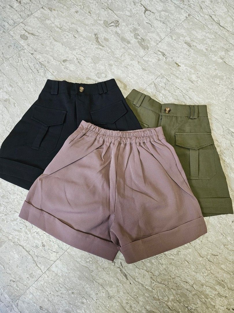 Safari High Waist Shorts, Women's Fashion, Bottoms, Shorts on Carousell