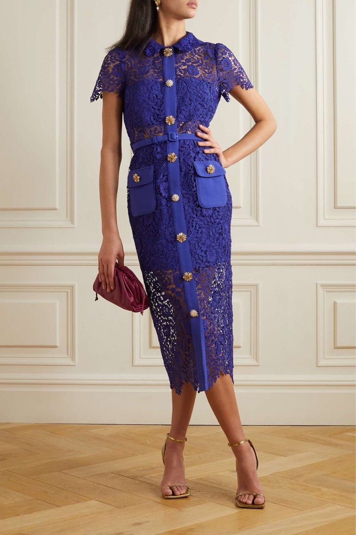 Self portrait blue dress sales