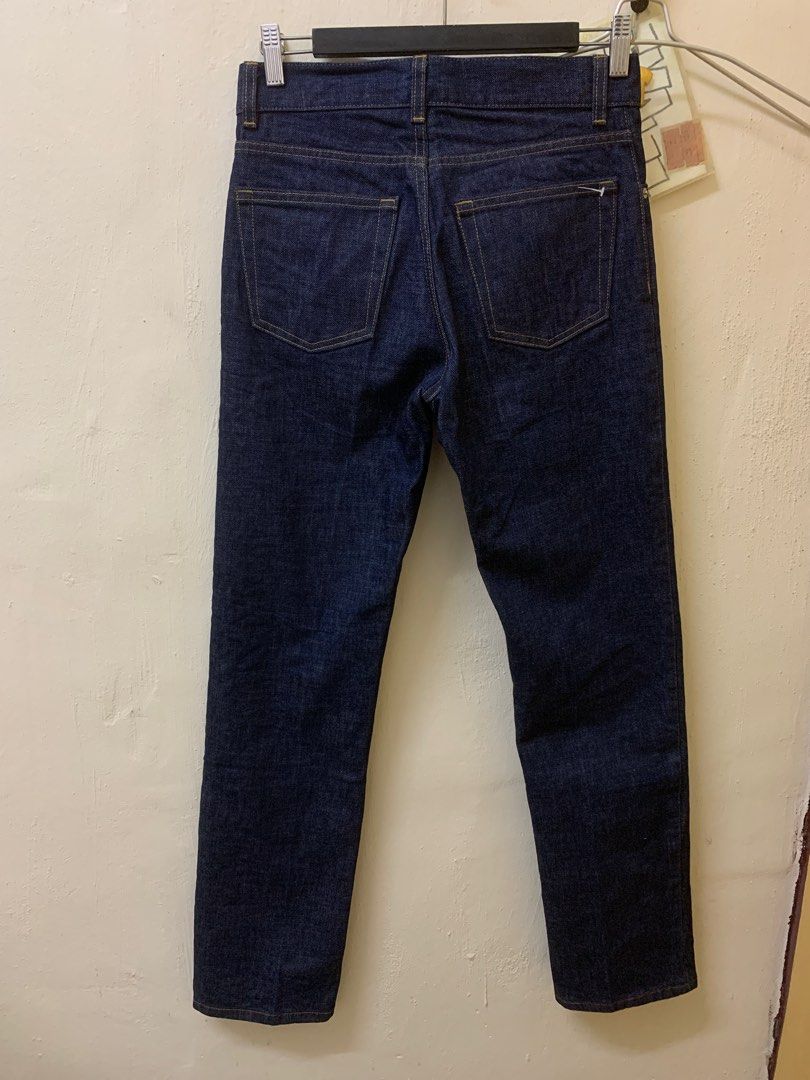 seluar raya helmut lang classic raw indigo denim jeans made in