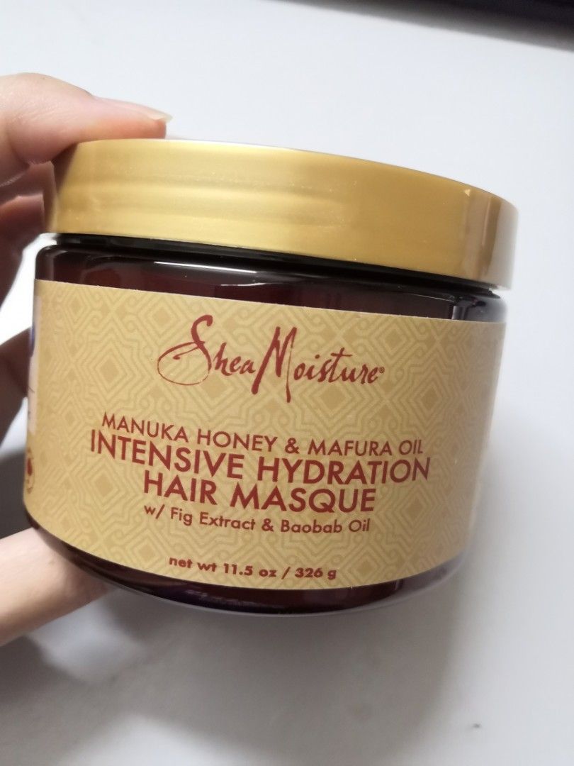 Shea moisture manuka honey & mafura oil intensive hydration hair masque 326g, Beauty & Personal