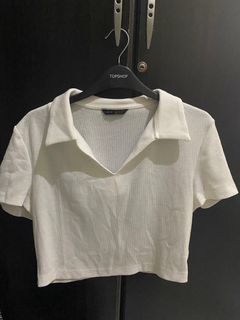 Shein cropped open collared top