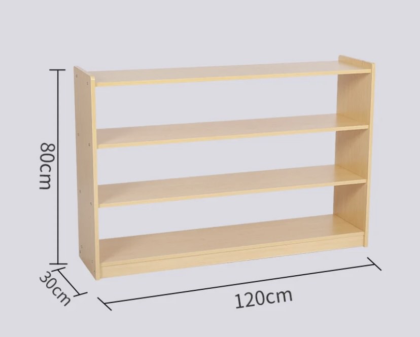 Solid wood Montessori shelf shelves / book shelf, Furniture & Home