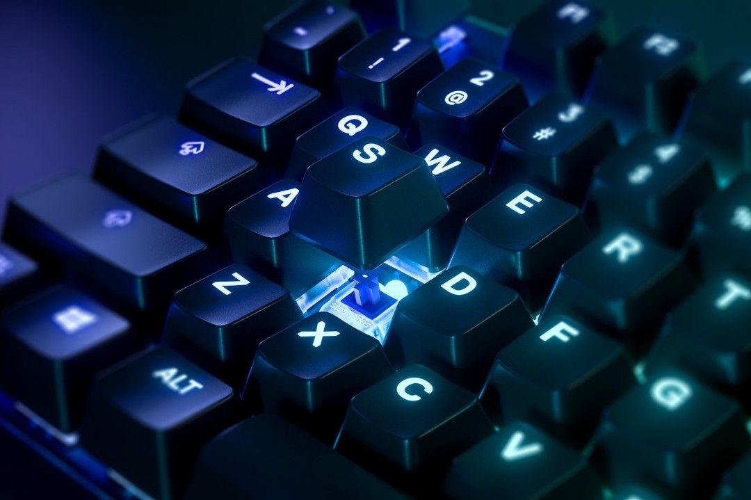 STEELSERIES APEX 7 MECHANICAL GAMING KEYBOARD (BLUE CLICKY SWITCH) (Category: Computer Keyboard) located in San Juan City. Submitted by blueswitchpc (Listing ID 1174524199, Image 2). Description: 🚨 RESTOCK ALERT 🚨 STEELSERIES APEX 7 MECHANICAL GAMING KEYBOARD (BLUE CLICKY SWITCH). APEX 7 Mechanical Switch Gaming Keyboard with OLED Smart Display ● OLED Smart Display delivers information straight from games and apps ● Instant notifications from D