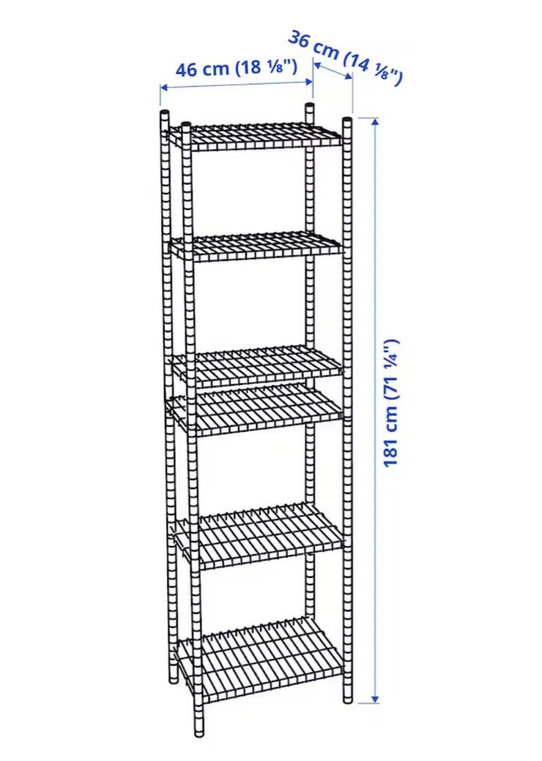 Ikea Omar Storage Shelves, Furniture & Home Living, Furniture, Shelves