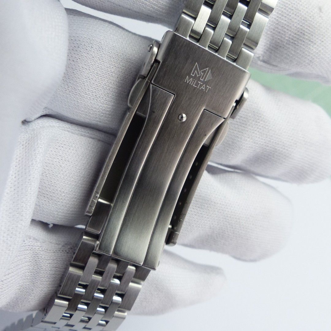 Strapcode MiLTAT 20mm Asteroid QR Watch Band Straight End Quick Release for Seiko Alpinist sarb017 316L Stainless Steel Brushed and Polished V Clasp