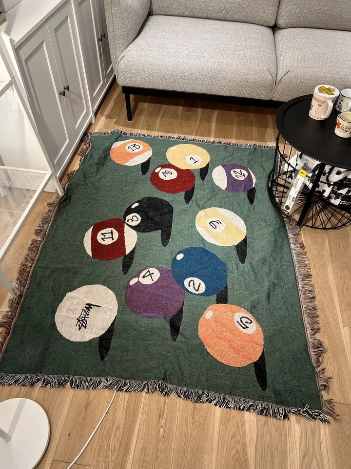 Stussy Billiards Knitted Blanket / Throw Bedroom Decoration
