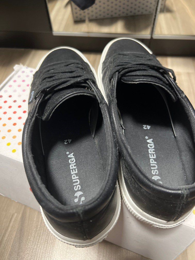 black superga leather