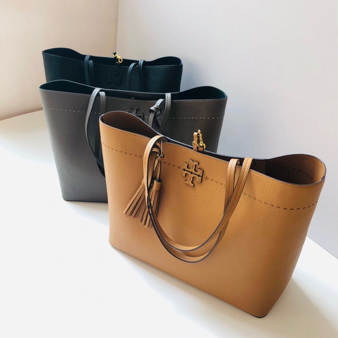 Tory Burch MCGRAW Tote bag black brown Luxury Bags Wallets