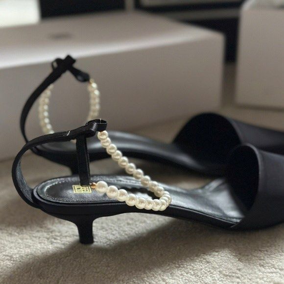 Chanel Black Leather Pearl Embellished Bow Caged Open Toe CC Ankle Strap  Sandals Size 39 Chanel | The Luxury Closet