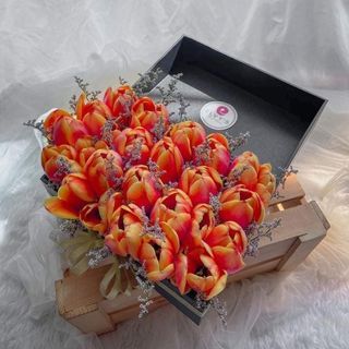 Tulips elegant flower box delivery