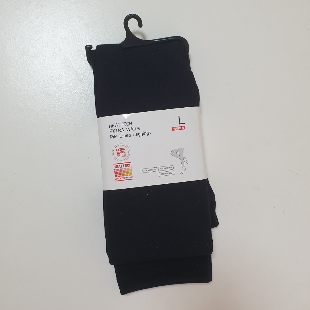 Uniqlo Heattech Extra Warm Pile Lined Leggings Tights L size Women