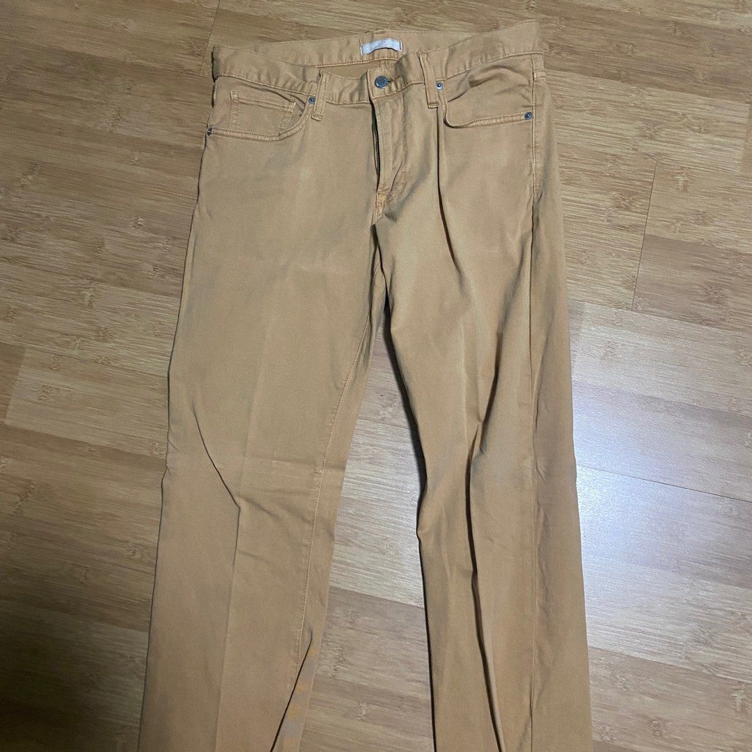 Uniqlo Mustard Jeans, Men's Fashion, Bottoms, Jeans on Carousell