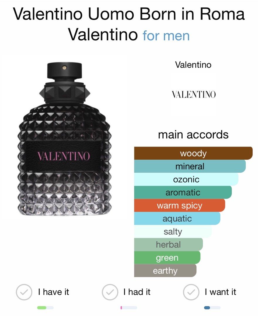 VALENTINO UOMO BORN IN ROMA 100ML EDT, Beauty & Personal Care, Fragrance & Deodorants on Carousell