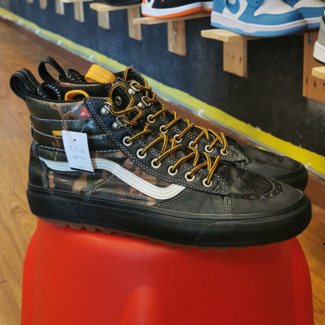 Orange and black camo cheap vans