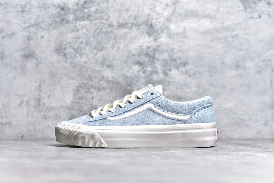 White and store light blue vans