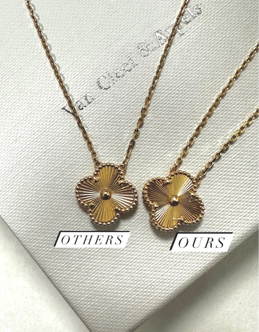 Vca shop guilloche necklace